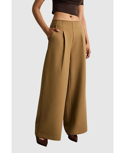 Warehouse Women's Premium Wide Leg Tailored Trousers