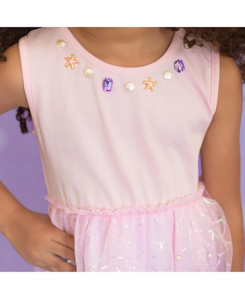 Sweet Wink Toddler Girls Mermaid Pearl Tank Tutu Dress