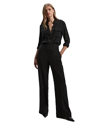 Karen Millen Women's Archive Satin Kickflare Trouser