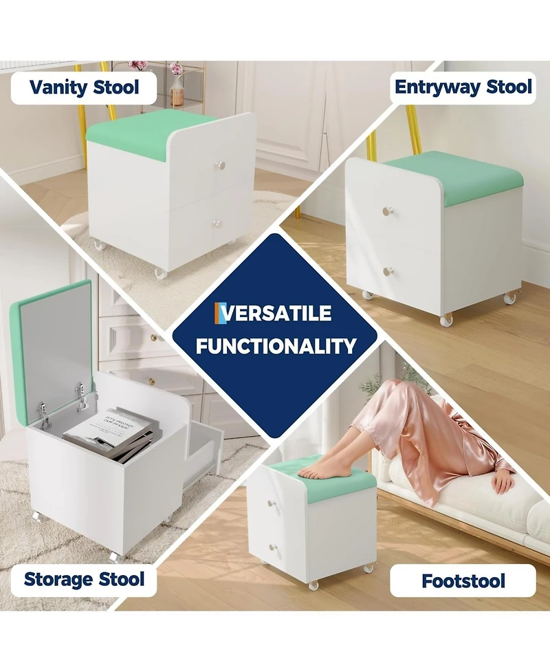 gaomon Vanity Stool with Storage