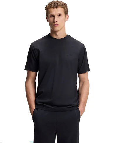 Boss by Hugo Men's Stretch-Cotton Regular-Fit Jacquard Tape T-Shirt