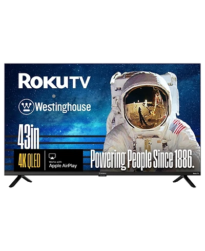 Westinghouse 43" Qled 4K Uhd Smart Roku Tv – HDR10+, Dolby Vision, Alexa & Google Compatible