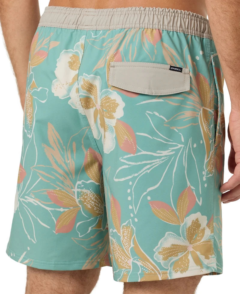 O'Neill Men's Hermosa Printed Swim Trunks