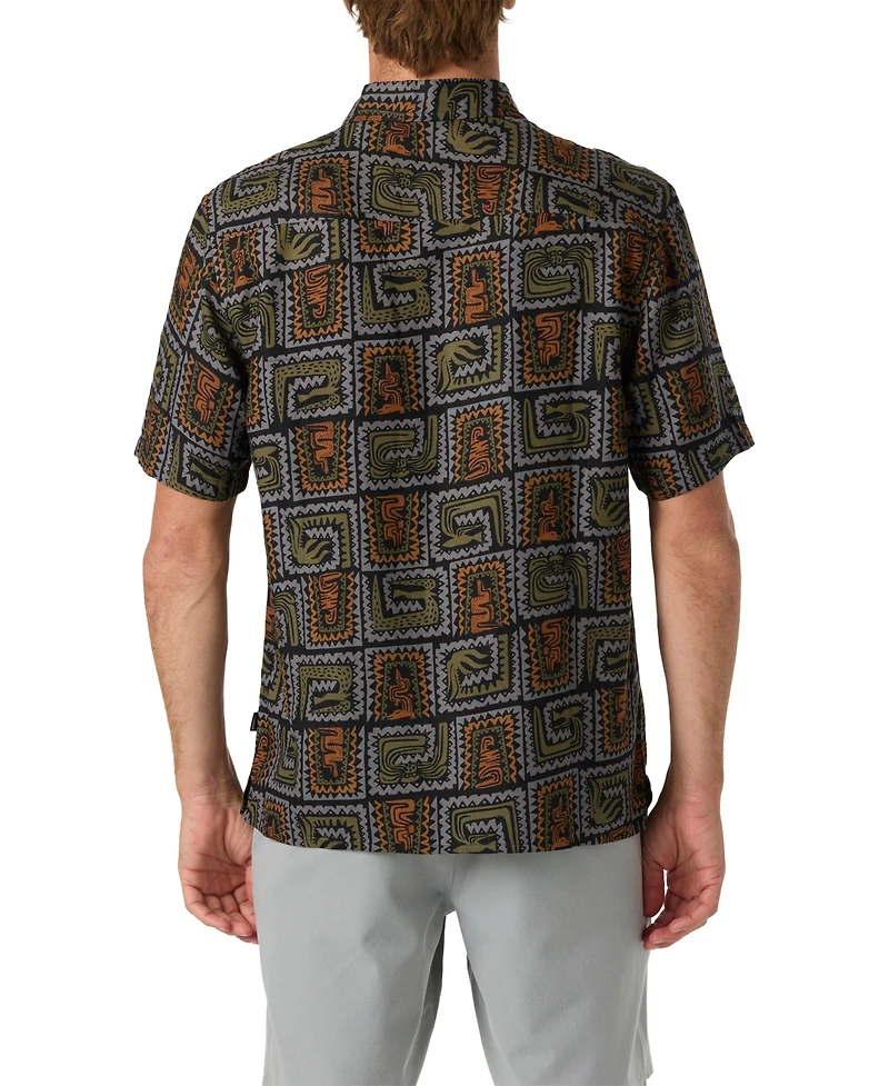 O'Neill Men's Short-Sleeve Woven Camp Collar Shirt