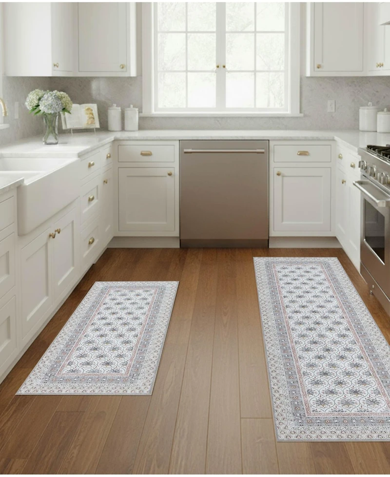 Laura Ashley Imagine Printed Chenille 2-Pc. Runner Rug Set