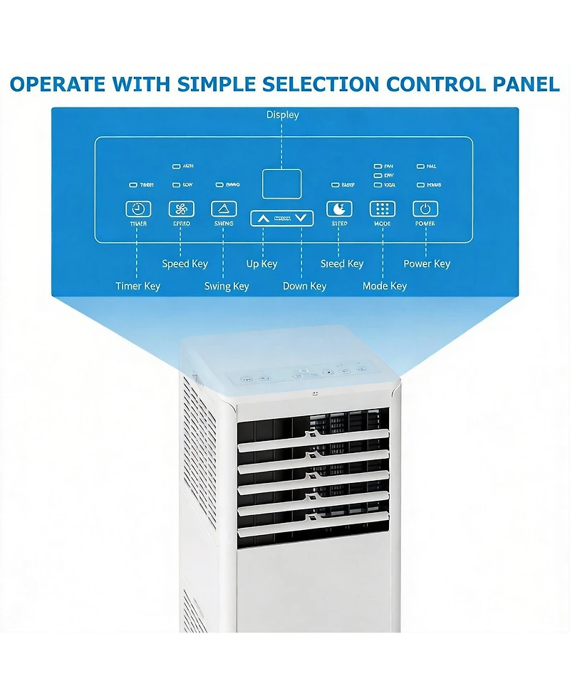 Xo 8000 Btu Portable Air Conditioners, with Cooling, Dehumidifier and Fan