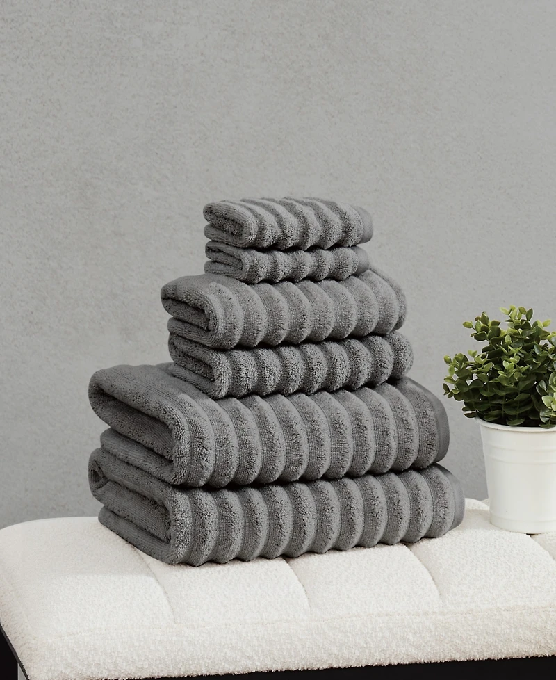 Borghese Roma Ribbed Zero Twist Cotton 6-Pc. Towel Set