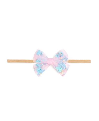 Sweet Wink Baby Girls Mermaid Sequin Bow Baby Headband