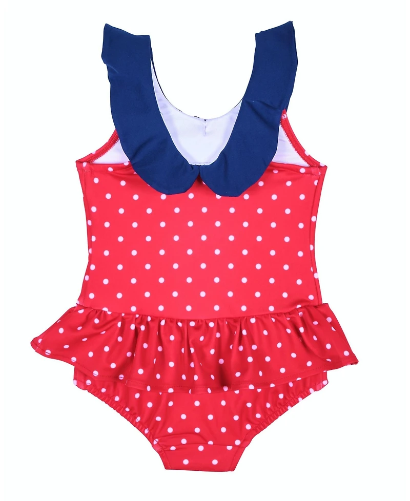 Florence Eiseman Toddler Girls Polka Dot Sailor Swimsuit