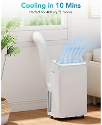 Xo 12,000 Btu Portable Ac, 3-in-1 Cooling, Fan and Dehumidifying, Remote Control, Timer, Window Kit, Wheels and Handles