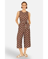 Yumi Women's Polka Dot Culotte Jumpsuit