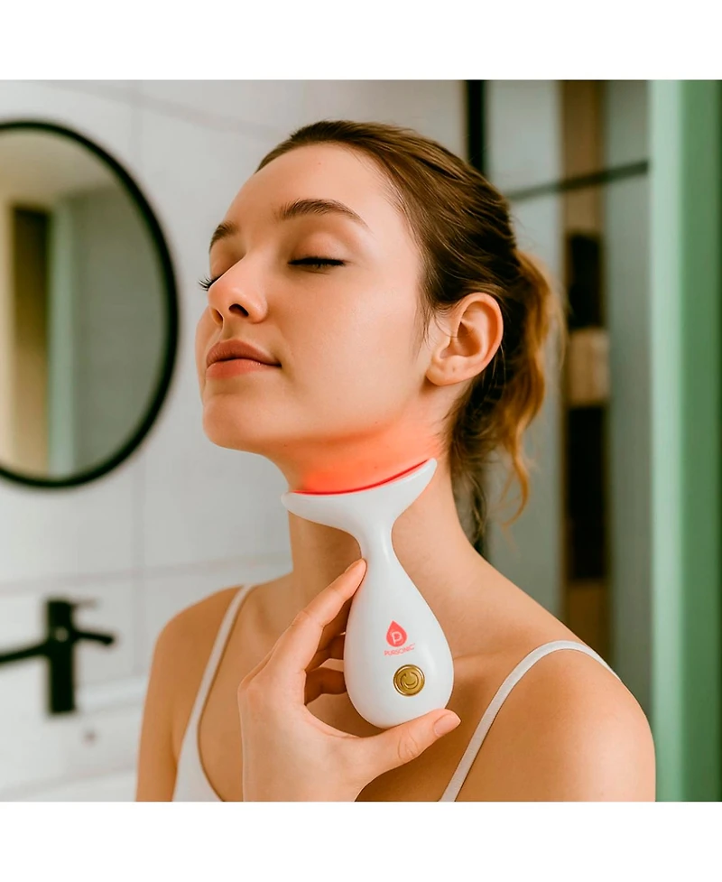 Pursonic 7-in-1 Led Light Therapy Face and Neck Device + Sculpting Wand Gua Sha