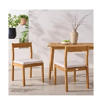Augusta Home Mayaguana Teak Outdoor Dining Chair (Set of 2)