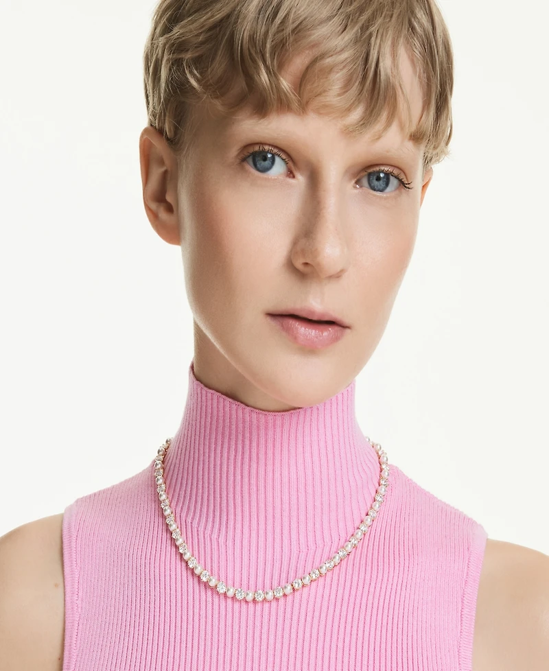 Swarovski Gold-Tone Plated Cubic Zirconia Tennis Necklace