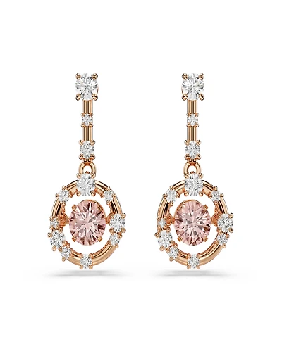 Swarovski Rose Gold-Tone Plated Star Inspired Drop Earrings