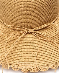 BCBGeneration Lace Edge Straw Floppy Hat