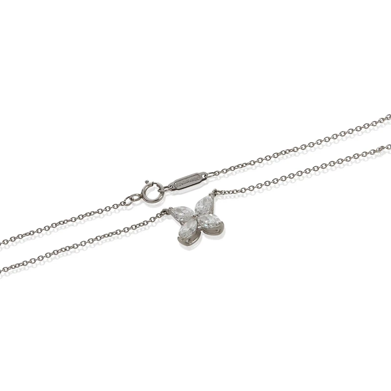 Pre-Owned Tiffany & Co Platinum Diamond Large Model Victoria Pendant