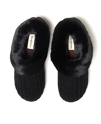 Dearfoams Women's Hannah Festive Knit Clog Slippers