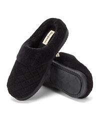 Dearfoams Women's Libby Quilted Terry Clog Slippers