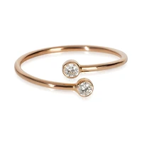 Pre-Owned Tiffany and Co Rose Gold Diamond Elsa Peretti Hoop Ring