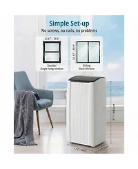 Xo 12,000 Btu Portable Ac, 5-in-1 Cooling, Dehumidifier, Fan, Auto and Sleep, Remote, Led Display for 550 Sq. Ft