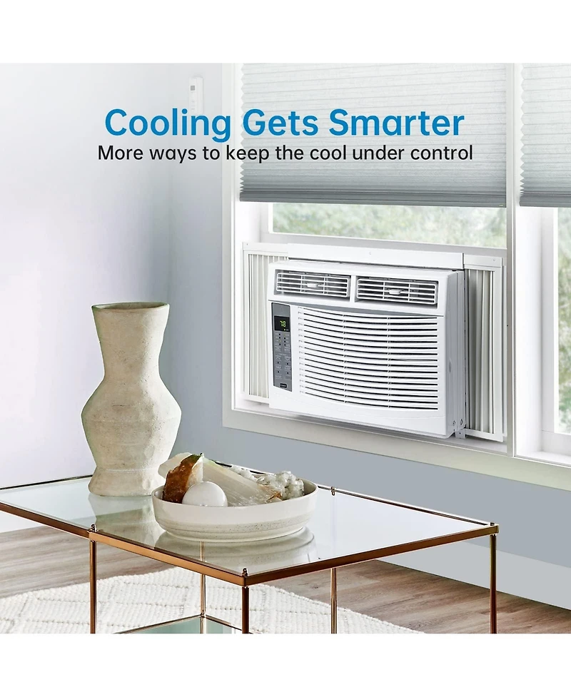 Xo 6000 Btu Window Ac Unit, Air Conditioner, 115V, Cools 350 Sq. Ft, WiFi App and Remote Control, Easy Install