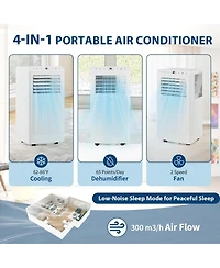 Xo 8,000 Btu Portable 4-in-1 Ac with Remote, Led Display, Timer and Diy Window Kit for Bedroom/Office Up to 350 Sq. Ft