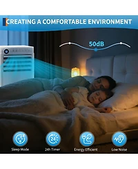 Xo 8,000 Btu Portable Ac, Cooling, Dehumidifier and Fan for Rooms up to 350 Sq. Ft., Remote, Led Display, 1-24H Timer