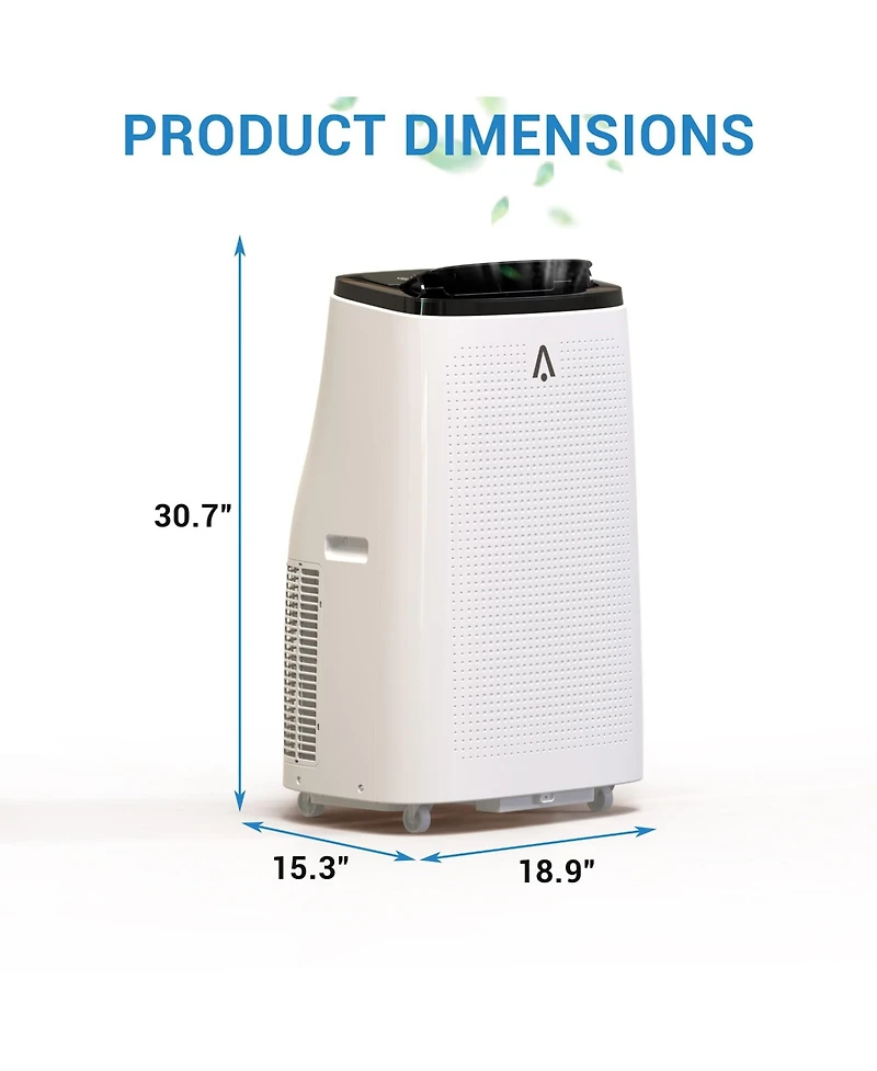 Xo 15,000 Btu Portable Air Conditioner with 3-in-1 Cooling, Dehumidifier and Fan, Sleep Mode, Remote and Auto-Evaporation