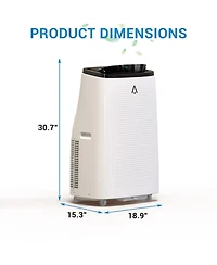 Xo 15,000 Btu Portable Air Conditioner with 3-in-1 Cooling, Dehumidifier and Fan, Sleep Mode, Remote and Auto-Evaporation