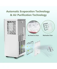 Xo 10000 Btu Portable Air Conditioner, 4-in-1 Ac Unit with Remote, Quiet Cooling for Rooms up to 450 Sq.Ft