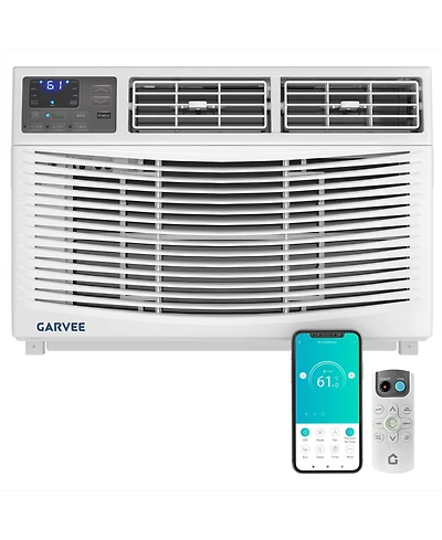 Xo 10000 Btu Window Ac Unit, Remote Control Air Conditioner, Cools 450 Sq. Ft, 3 Speeds, Quiet, Easy Install