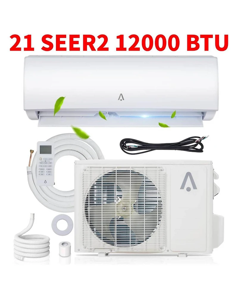Xo 12000 Btu 21 SEER2 Wall-Mounted Mini Split Air Conditioner, with Heat Pump and Installation Kits, 115V