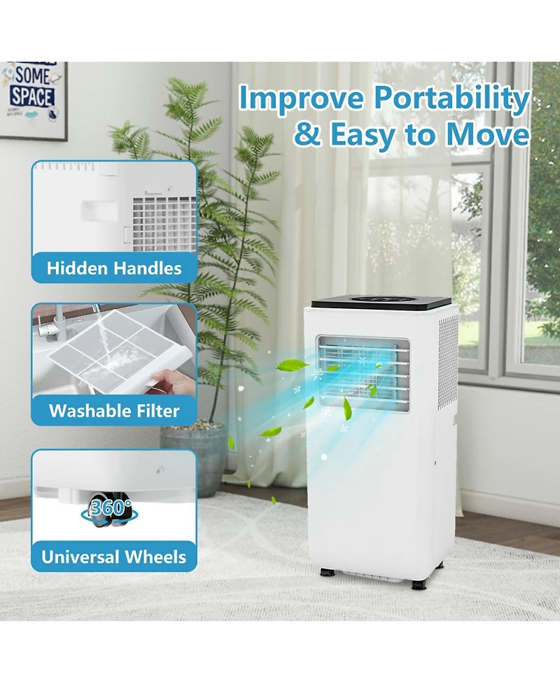 Xo 8,000 Btu Portable Air Conditioners Ac Unit with Remote Control, Cools Up to 350 Sq. ft.