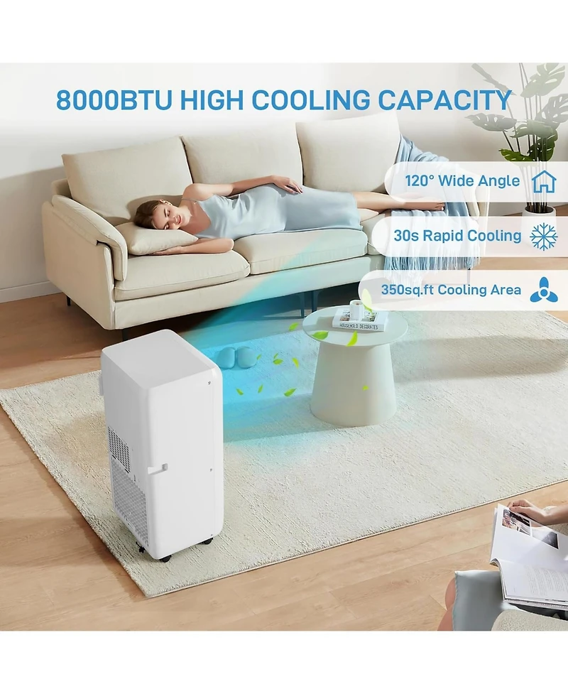 Xo 3-in-1 10000 Btu Portable Air Conditioner for 450 Sq.Ft. Spaces, Quiet Operation with Dehumidifier