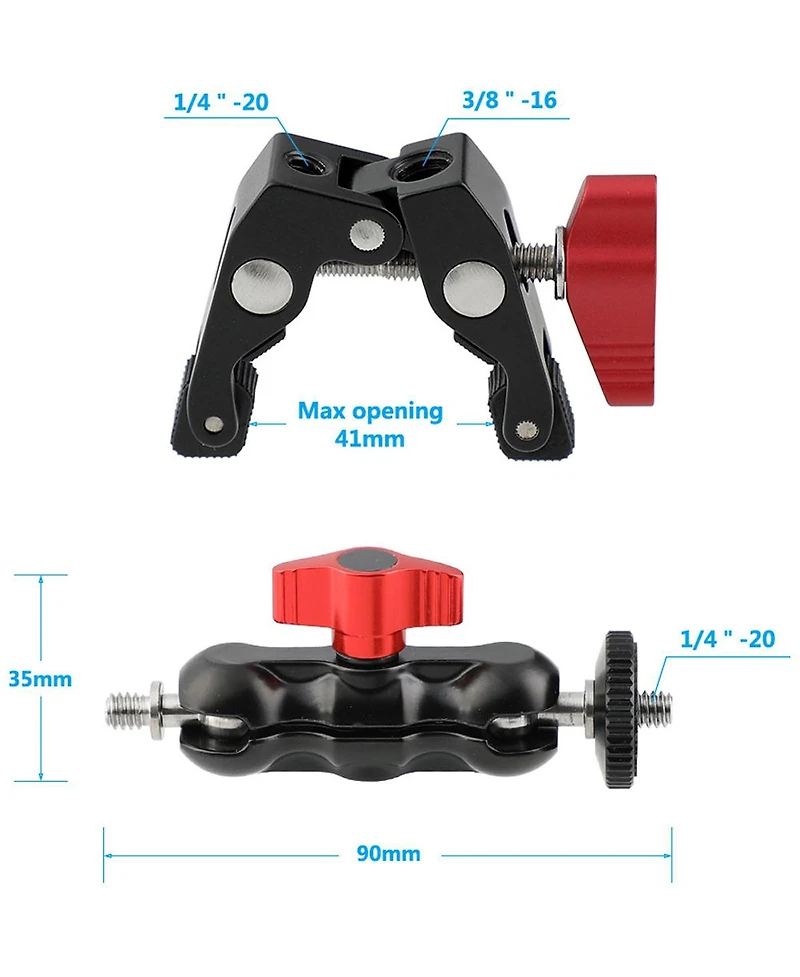 Camvate Versatile Super Clamp AndMini Ball Head 1/4inch