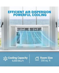 Xo 2 Pack 6000 Btu Smart Window Ac, WiFi and App Control, Quiet 50 dB, Cools 250 Sq. Ft, Remote, Easy Install