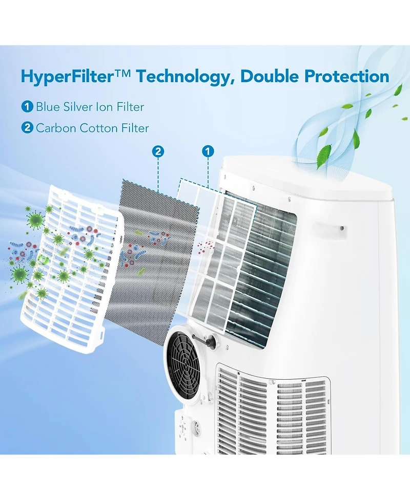 Xo 14000 Btu 3 in-1 Ac Unit, 24H Timer, 3 Speeds
