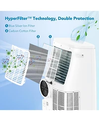 Xo 14000 Btu 3 in-1 Ac Unit, 24H Timer, 3 Speeds