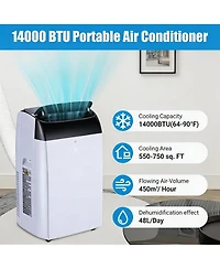 Xo 14,000 Btu 3 in-1 Ac Unit, with Dehumidifier and Fan