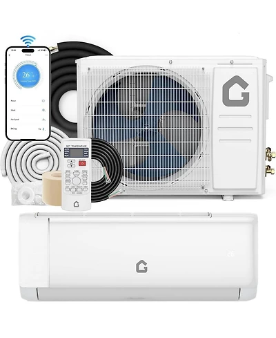 Xo 18,000 Btu Mini Split Air Conditioner and Heat Pump, Cools and Heats Up to 1250 Sq.ft. with WiFi, Alexa Control, 208-230v