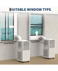 Xo 3-in-1 Quiet 14000 Btu Portable Air Conditioner for Large Room Bedroom, Covers up to 750 Sq.Ft. White