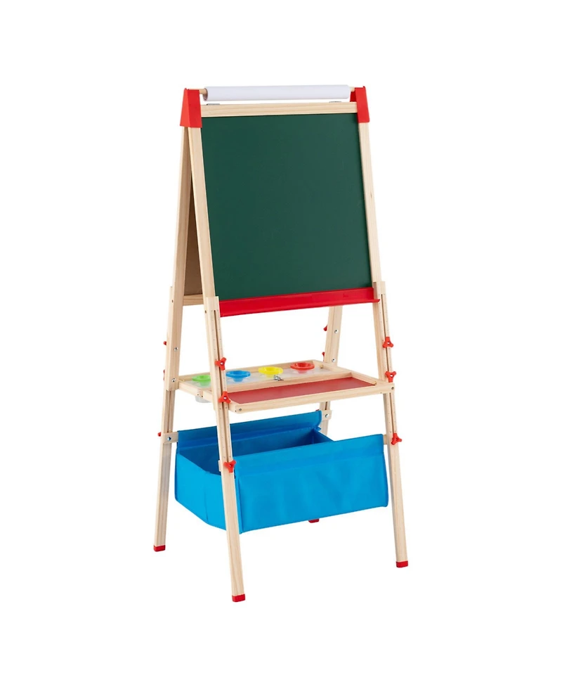Slickblue Kids Easel Foldable Double Sided with Magnetic Chalkboard