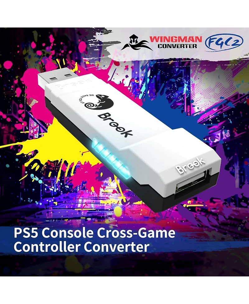 Brook Wingman FGC2 Wired Controller Adapter for PlayStation 5 and Pc