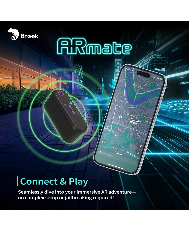 Brook Ar Mate Auto Catcher Pokemon Go Catcher iOS and Smart Roam Ar Game Device
