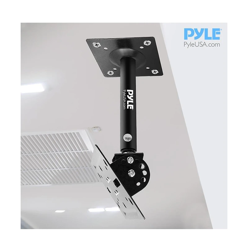 Pyle Dual Wall/Ceiling Speaker Mounts with Adjustable Swivel Tilt, Pair