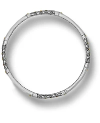 Devata Bamboo Slide-on Bangle Bracelet Sterling Silver and 18K Gold Accents