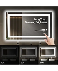 Rainsken 24x32 Inch Led Bathroom Mirror, Wall Mounted Anti-Fog Vanity Mirror, Shatterproof, Explosion-Resistant for Bathroom