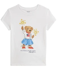 Polo Ralph Lauren Girls' 2T-6X Bear Short-Sleeve Jersey T-Shirt