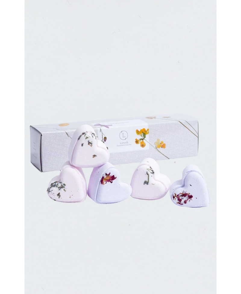 Lizush Set of 5 Heart Shaped Shower Steamers Gift Set
